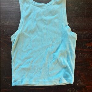 Hollister Fitted Blue Sleeveless Tank Top